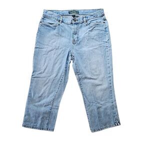 Lauren Ralph Lauren Jean Co. Denim Capri Light Wash 8